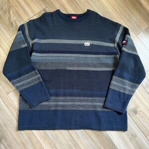 Y2K ECKO UNLTD CRISP Mens XXL Striped Long Sleeve Sweater Knit Pullover Casual